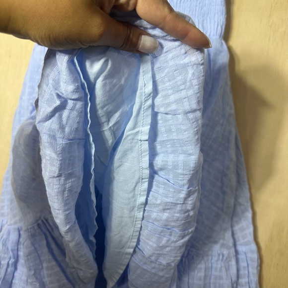 Indikah Tamika Blue Mini Flowy Dress Women’s Size Large NWT - Picture 13 of 14